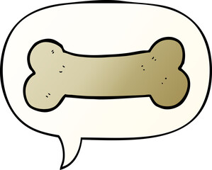Cute cartoon drawing and speech bubble in smooth gradient style