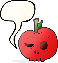 speech bubble cartoon poison apple