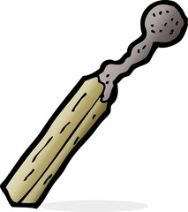 cartoon burnt match