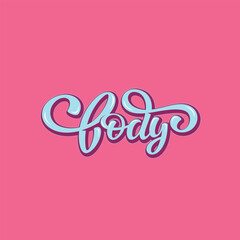 Vector Illustration with letters Lody (mean Ice cream in Polish)  - obrazy, fototapety, plakaty