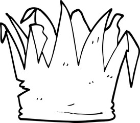 line drawing cartoon xmas party hat