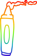 rainbow gradient line drawing cartoon coloring crayon