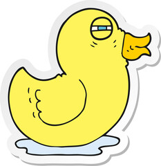 sticker of a cartoon rubber duck
