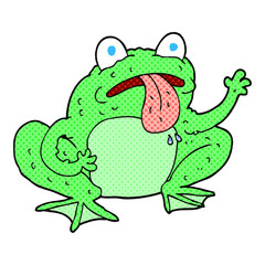 Obraz premium cartoon frog