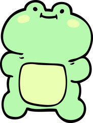 cartoon doodle frog