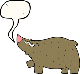 speech bubble cartoon bear