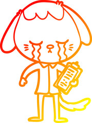 warm gradient line drawing cute cartoon elephant