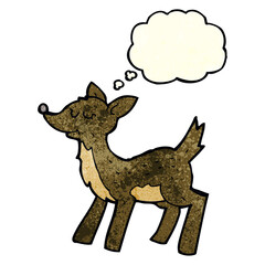 cute cartoon deer with thought bubble