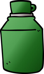 cartoon doodle hot drinks flask