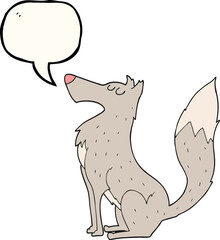 speech bubble cartoon wolf