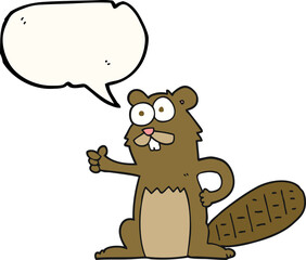 speech bubble cartoon beaver