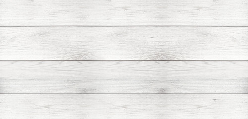 White Shiplap Wood Grain Farmhouse Style Background, Whitewashed Shabby Chic Wooden Wall Paneling Texture, Horizontal