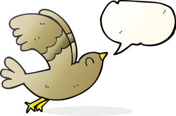 speech bubble cartoon bird