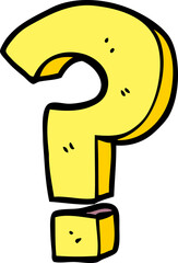 cartoon doodle question mark