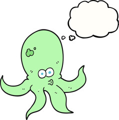 thought bubble cartoon octopus