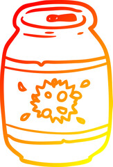 warm gradient line drawing can of soda
