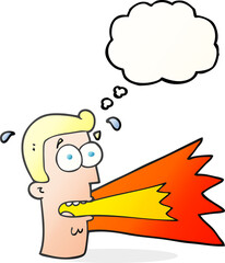 Obraz premium thought bubble cartoon shouting man