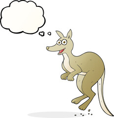 thought bubble cartoon kangaroo
