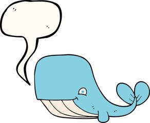 speech bubble cartoon happy whale