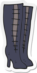 sticker of a cartoon high boots