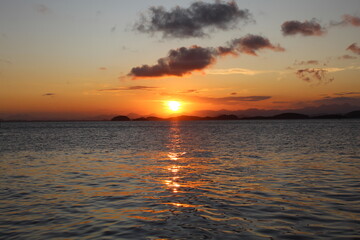 sunset over the sea