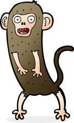 cartoon crazy monkey