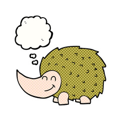thought bubble cartoon hedgehog