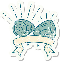 grunge sticker of tattoo style hazelnuts