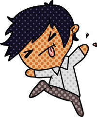 cartoon of a kawaii cute boy