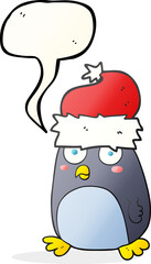 speech bubble cartoon penguin