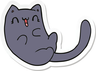 sticker of a cartoon cat