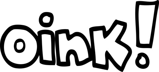 cartoon word oink