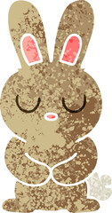 quirky retro illustration style cartoon rabbit