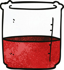 cartoon doodle beaker of blood