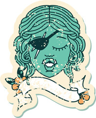 orc rogue character face illustration