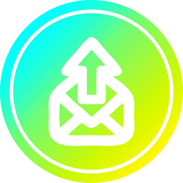 recommend clip art: send email circular in cold gradient spectrum