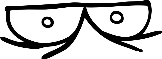 spooky line drawing cartoon eyes
