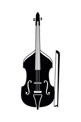 Fototapeta premium Classical fiddle silhouette instrument