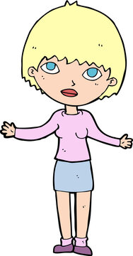 recommend clip art: cartoon woman shrugging