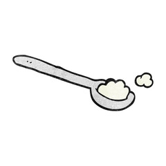 textured cartoon teaspoon of salt