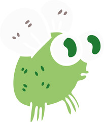quirky hand drawn cartoon fly
