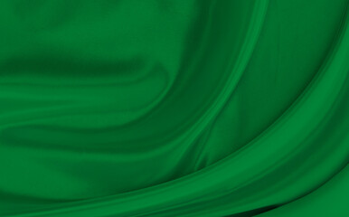Black green satin dark fabric texture luxurious shiny that is abstract silk cloth background with...