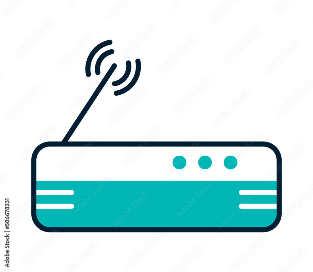 Poster wifi signal connection router
