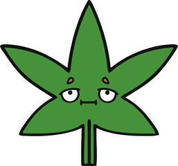 cute cartoon marijuana leaf
