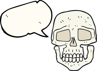 speech bubble cartoon skull