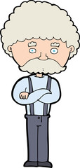 cartoon old man