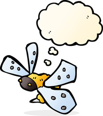 cartoon bee with thought bubble