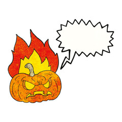 texture speech bubble cartoon halloween pumpkin