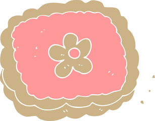 flat color style cartoon biscuit