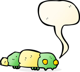 cartoon insect with speech bubble
